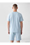 Xside Blue Crew Neck Printed Men's T-Shirt - 4