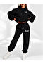 Unisex Hear Flame Print Winter Top and Bottom Tracksuit Set