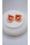 Pearl Detailed Enamel Flower Earrings - 2