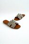 Beige Stone Flat Women's Slippers Gd102 - 3