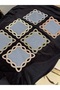 6 Pieces Special Stone Embroidered Mixed Color Cocktail Coffee Yaniu Presentation Napkins - 4