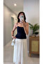 Dowe Navy Blue Basic Strap Tank Top - 3