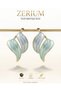Trend Women's Steel Stylish Earrings Double Color Spiral Leaf Earrings Water Green Blue - 3