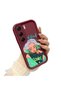 Tecno Camon 40 Compatible Case Camera Protector Burgundy Silicone Couple Phone Case Girl Pattern - 2
