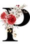 Pokébear Canvas Tote Bag with Floral Design Printed with Initial Letters, Bridesmaids Bags for Women, Reusable Eco-Friendly Shopping Bag, Party Gift Idea, Easy to carry Ladies casual hand bag - 8