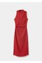 Drape midi elbise - 3