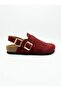 Women's Mc320-Sue Genuine Leather Claret Red Orthopedic Sabo Sandals