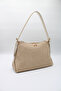 Women's Straw Belt Strap Suede Zippered Faux Leather Hand and Shoulder Bag - 4