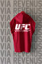 Ufc Front and Back Printed Zero Sleeve Hooded 100% Cotton Sports Tshirt
