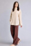 Regular Fit Long Straight Leg Brown Trousers H7781Ax26Sm