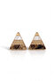 Women's Gold Triangle Patterned Steel Earrings – Modern Geometric Minimal Design - 3
