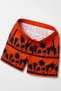 Girl's Premium Swim Shorts with Zipper Pockets and Mesh Lining - Orange - 4