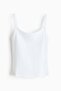 Ribbed cotton strappy top