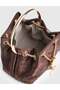 Lys Satin Leather Women's Brown Handbag - 2