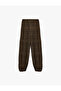 Patterned Jogger Pants with Elasticated Cuffs and Pockets - 2