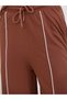 Brown Piping Detail Cotton T-Shirt and Joggers Set - 6