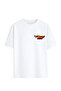 Oversize Printed Unisex 100% Cotton T-Shirt Motorcycle Therapy White - 3