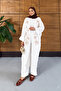 Women's Embroidered Bat Sleeve Tencel Set - 2