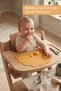 Baby Feeding Mat-Silicone Baby Mat, High Chair Feeding Mat, Silicone Feeding Mat-Yellow - 3