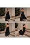 Black Tiered Lyocell Camisole Midi Dress UK 12 - 2