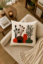 Decorative Punch Throw Pillow Cover Linen Fabric with Hidden Zipper 43X43 - 2
