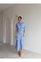 Corset Midi Dress 3746 - Blue
