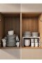 2-Piece Metal Cabinet Organizer Shelf Kitchen-Cabinet Plate-Cup Organizer Shelf Riser - 3