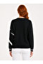 Women's Black and White Patterned Knitwear Sweater - 2