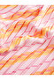 Stripe Patterned Pleated Square Satin Scarf Bandana - 3