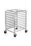 10-Tier Aluminum Baking Tray Cart – Space-Saving Mobile Rack – Lockable Wheels – Bread & Pastry Cooling – Kitchen, Bakery, Restaurant – 20"W x 26"D x 39"H - 4
