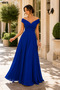 Stylish Posture Women's Boat Neck Double Breasted Long Evening Dress - 2