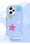 Poco X5 Pro 5g Compatible Case Camera Protector Blue Silicone Couple Phone Case Star Pattern - 2