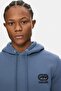 Soho Navy Blue Hooded Embroidered Loose Fit Men's Sweatshirt - 2