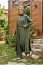 Women's Combed Cotton Hijab 3-Piece Set Long Cardigan Tunic Pants