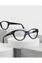 Karlo Black Retro Unisex Black Oval Cat Model Women's Men's Blue Light Protection Glasses - 7