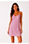 Women's Rope Strap Mini Nightgown Patterned Soft Textured Milan Fabric Summer Nightgown Dress - 2