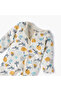 Printed Sleepsuit with Long Sleeves and Zip Closure - 4