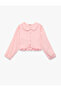 Cotton Lace Detailed Long Sleeve Baby Collar Shirt - 4