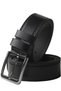 Black 100% Genuine Leather Men's Belt – Stylish Stitching Detail, Easy to Shorten 2602683 - 2