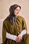 Twill Silk Scarf Line Dark Green - 5
