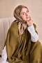 Twill Silk Watercolor Scarf Khaki 90X90 - 3