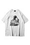 Unisex Oversized T-Shirt "2Pac" Printed Loose Fit White T-Shirt