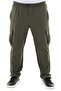 Men's Large Size Cargo Pocket Lycra Parachute Fabric Pants/Sweatpants Green