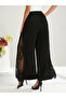 Women's High Waist Side Ruched Imported Crepe Trousers - 5