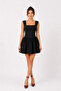 Premium Sleeveless Square Neck Pocketed Flared Mini Dress