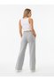 Grey Contrast Piping Detail Wide Leg Joggers - 3