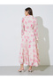 Off-White Floral Print Long Sleeves Shirt Maxi Dress - 5