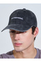 Charcoal Embroidered Baseball Cap - 2