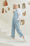Denim Three-Pocket Detailed Loose Women's Jumpsuit - 3