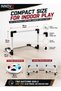 Air Soccer Goal Set with 18 cm Multicolour LED Hover Disc, 2 Portable Quick-Connect Mini Goals, Battery-Operated Indoor Football Game for Smooth Hard Floors, Ages 5+, Screen-Free Play - 5